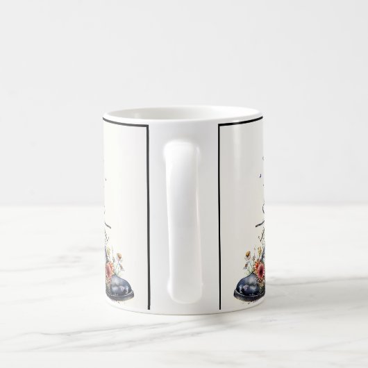 Zwarte kat in grillige Boot Latte Love Custom Koffiemok (Handvat)