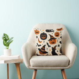 ZWARTE KAT IN HALLOWEEN KUSSEN