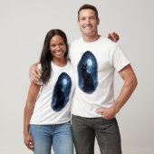 Zwarte kat in het maanlicht t-shirt (Unisex)
