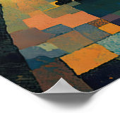 Zwarte kat in het Middellandse-Zeegebied Poster (Hoek)