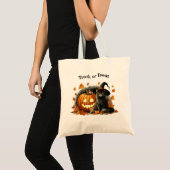 Zwarte kat in het Pet van de heks Halloween Trick  Tote Bag (Voorkant (product))