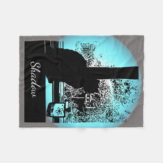 Zwarte kat in het raam fleece deken (Voorkant (Horizontaal))