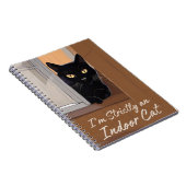 Zwarte kat in het venster notitieboek (Rechterzijde)