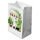 Zwarte kat in kas Verjaardag Medium Cadeauzakje (Achterkant Gekanteld)