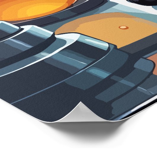 Zwarte Kat in Laboratorium Poster (Hoek)