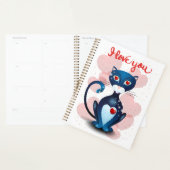 Zwarte kat in liefde planner (Display)