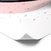 Zwarte kat in liefde poster (Hoek)