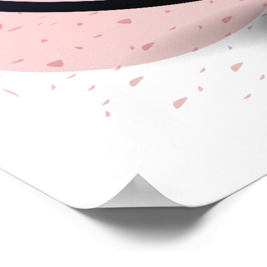 Zwarte kat in liefde poster (Hoek)