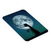 Zwarte Kat in Moonlight Flexibele Magneet (Rechterzijde)