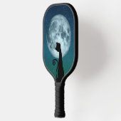 Zwarte kat in Moonlight Pickleball Paddle (Links)