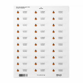Zwarte kat in pompoen etiket (Full Sheet)