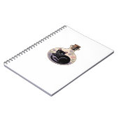 Zwarte Kat in Potion Bottle Classic T-shirt Notitieboek (Linkerzijde)
