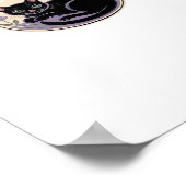 Zwarte Kat in Potion Bottle Classic T-shirt Poster (Hoek)