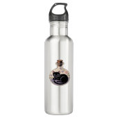 Zwarte Kat in Potion Bottle Classic T-shirt Waterfles (Voorkant)