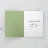 Zwarte kat in regenachtig venster kaart (Binnen)