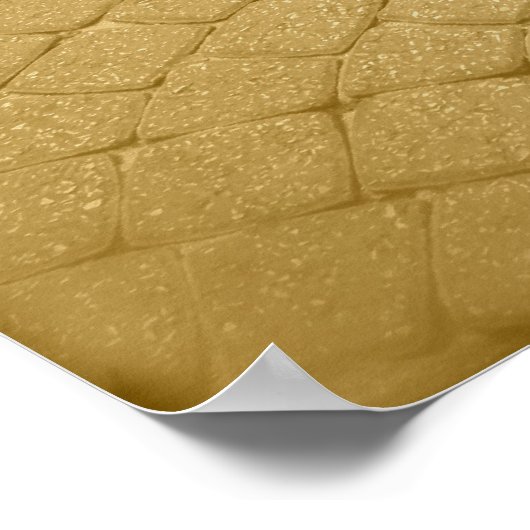 Zwarte kat in Sepia Poster (Hoek)