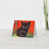 Zwarte kat in stijl van Van Gogh (Achterkant)