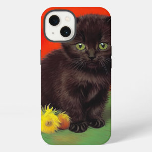 Zwarte kat in stijl van Van Gogh iPhone 13 Hoesje