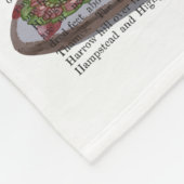 Zwarte kat in Teacup Fleece Deken (Hoek)