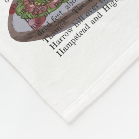 Zwarte kat in Teacup Fleece Deken (Hoek)