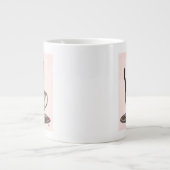 Zwarte kat in Teacup Grote Koffiekop (Voorkant)