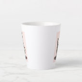 Zwarte kat in Teacup Latte Mok (Voorkant)