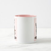 Zwarte kat in Teacup Mok (Midden)