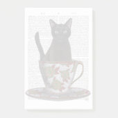 Zwarte kat in Teacup Post-it® Notes (Voorkant)
