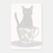 Zwarte kat in Teacup Post-it® Notes (Voorkant)