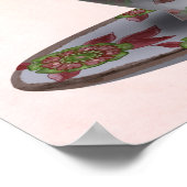 Zwarte kat in Teacup Poster (Hoek)