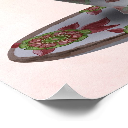 Zwarte kat in Teacup Poster (Hoek)