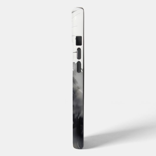 Zwarte kat inkt schilderij Case-Mate iPhone case (Achterkant / Links)