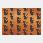 Zwarte kat inpakpapier vel (Voorkant)