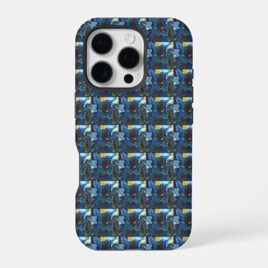 Zwarte Kat iPhone Hoesje (Achterkant)