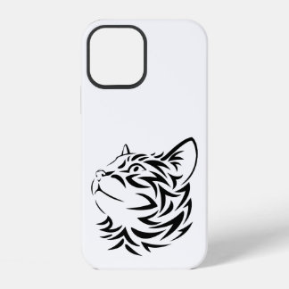 zwarte kat iPhone 12 hoesje