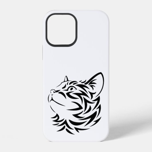zwarte kat iPhone hoesje (Achterkant)