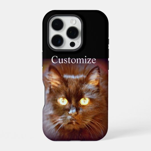 zwarte kat iPhone hoesje (Achterkant)