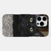 Zwarte Kat iPhone Hoesje (Achterkant horizontaal)