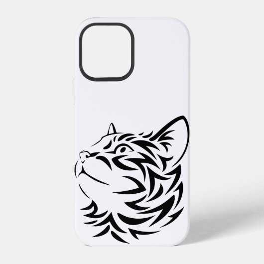 zwarte kat iPhone hoesje (Achterkant)