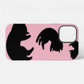 Zwarte Kat iPhone Hoesje (Achterkant horizontaal)