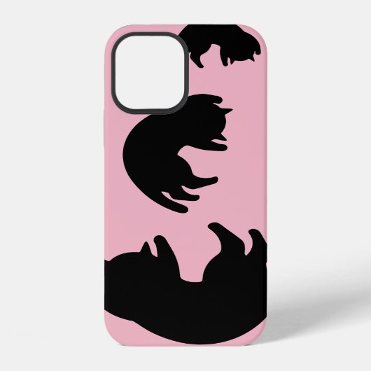 Zwarte Kat iPhone Hoesje (Achterkant)