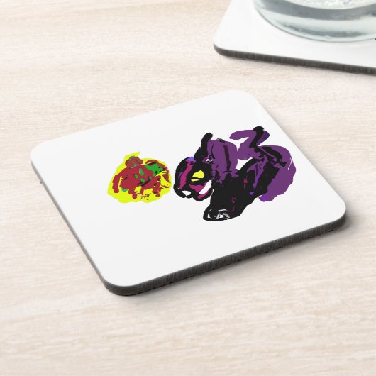 Zwarte kat ja Herfst Bier Onderzetter (Linkerzijde)