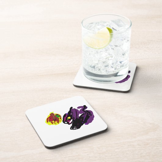 Zwarte kat ja Herfst Bier Onderzetter (Rechterzijde)