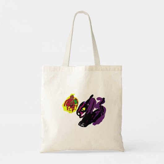 Zwarte kat ja Herfst Tote Bag (Achterkant)