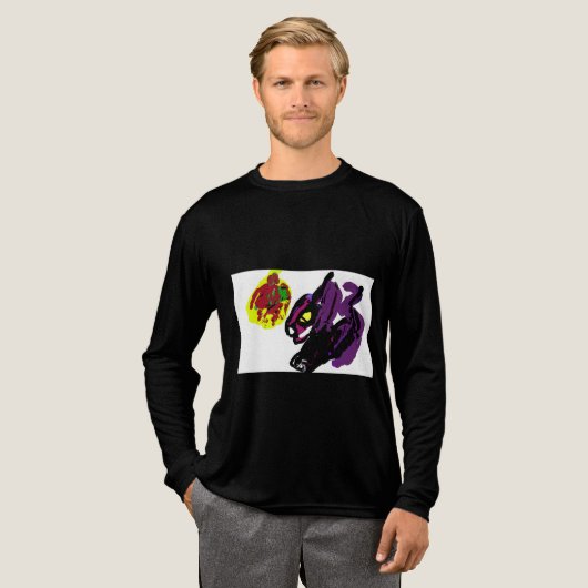 Zwarte kat ja Herfst Tri-Blend Shirt (Voorkant)