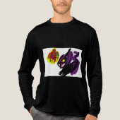 Zwarte kat ja Herfst Tri-Blend Shirt (Voorkant volledig)