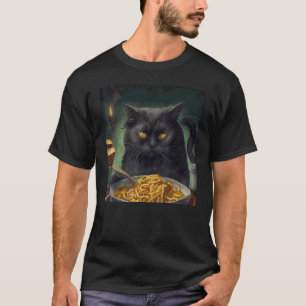 Zwarte Kat Jacht Mac En Kaas T-shirt