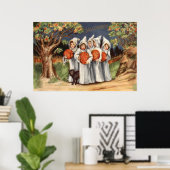 Zwarte Kat Jack-o'-lantaarn Pompoen Geest Poster (Thuiskantoor)