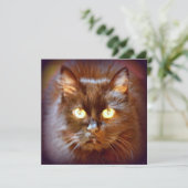 zwarte kat kaart (Staand voorkant)