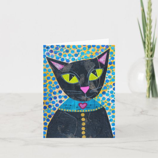 Zwarte kat kaart (Voorkant)